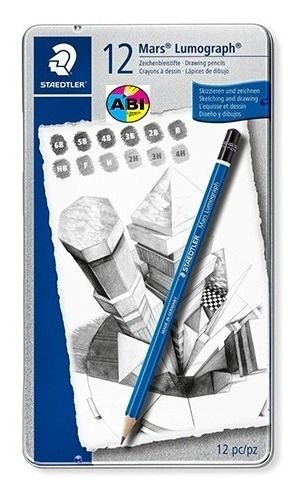 Lapices Staedtler Lumogrph Lata X 12 (2h-8b)