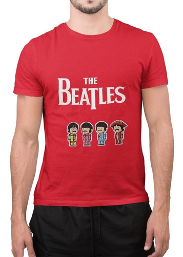 Polera Unisex The Beatles Rock&roll Kawii Estampado Algodon