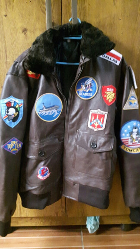 jaqueta de couro top gun