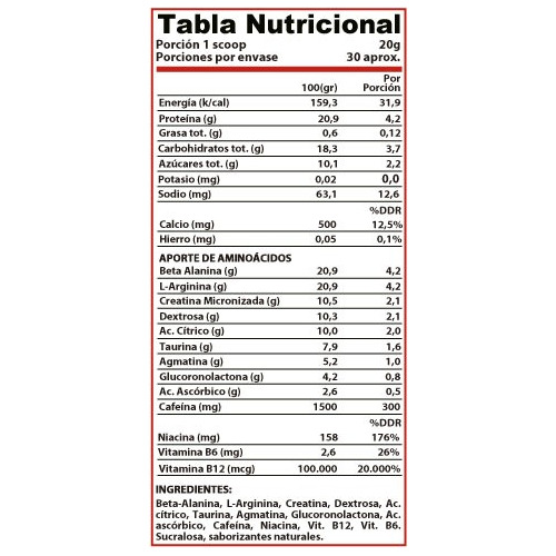 Pre-entreno Kreator 600grs Blue Agression -winkler Nutrition