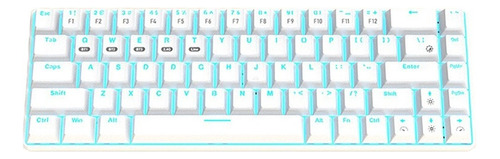 Teclado Gamer Xinmeng 68k Qwerty Inalambrico Cherry Blue Color del teclado Blanco