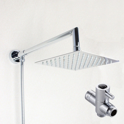 Ducha Cuadrada 20 X 20 Acero Inox. Flor De Baño Griferia !
