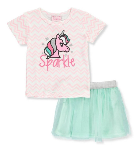  Conjunto Con Tutu De Unicornio De Niña Talla 24 Meses