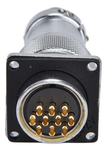 Conector De Soquete Fêmea 500v Ws24 Aviation À Prova D'água