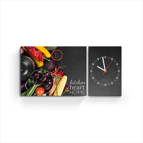 Reloj De Pared Cocina Diseño Moderno Decoracion Comida Frase