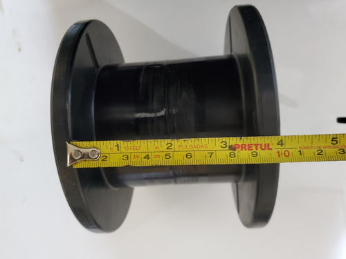 Carrete De Plastico Negro Vacio 6 Diametro 4-3/8 Alambre