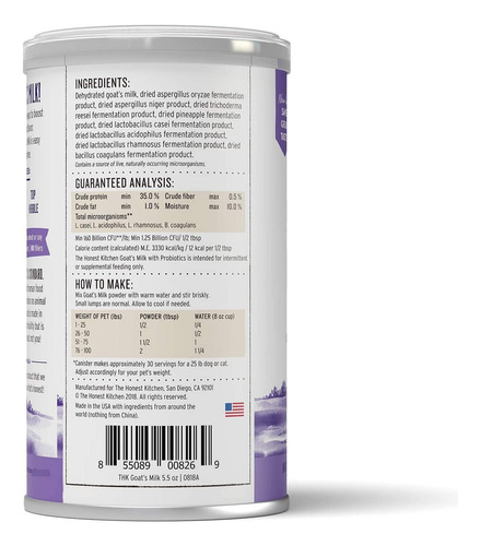 Leche Instantánea De Cabra Con Probióticos 10 Unidades