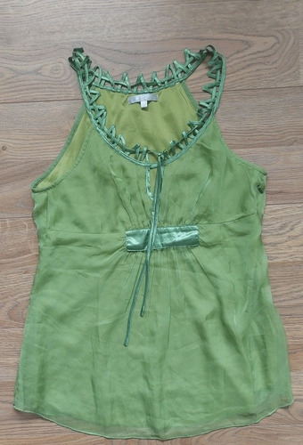 Musculosa De Gasa Color Verde Pistacho 