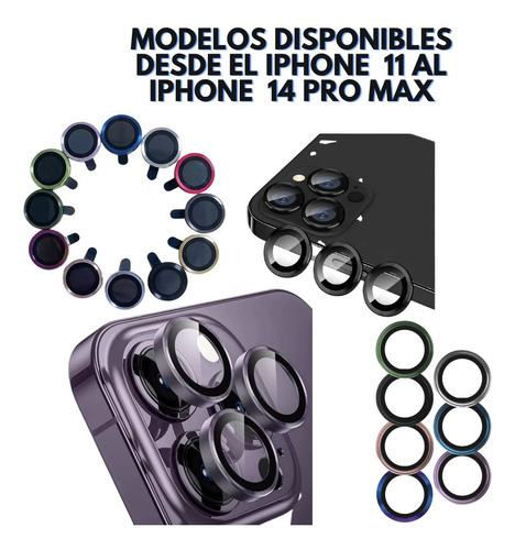 Protectores De Cámara Para iPhone Lentes De Cámara 