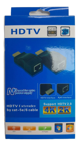 Adaptador Hdmi A Rj45 Extension 30 Metros (par)