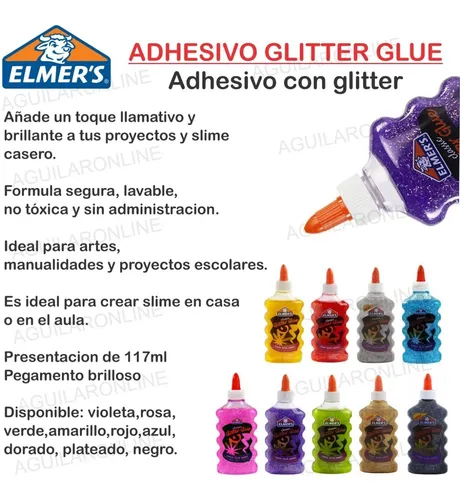 Adhesivo Glitter Glue Elmers Slime Superior Dorado Oro