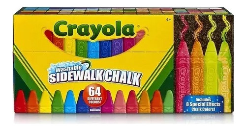6 Cajas De Gises Lavables Crayola De 64 Pzs C/u No Toxicos