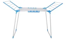 Comprar Tendederos Plegables Retractiles Rack Reforzado Metal Color Azul Y Blanco
