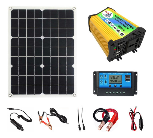 Los Kits De Inicio De Panel Solar De 300w 12v Inversor
