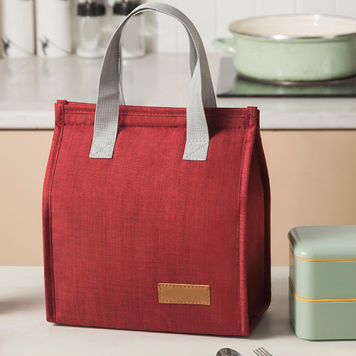 Bolsa De Almuerzo Con Aislamiento Rojo Para Mujeres Y Hombre