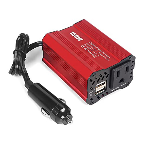 150w Power Inverter Dc 12v To 110v Ac Car Plug Adapter ...