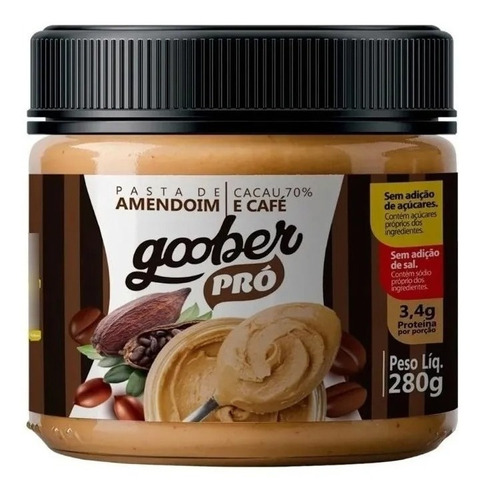 Pasta De Amendoim Goober Pro, Cacau 70% E Café, 420g