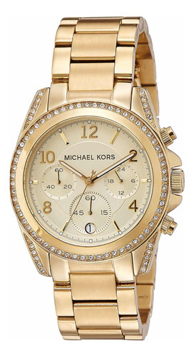 Reloj Michael Kors Blair Modelo Mk5166 Color de la correa Dorado Color del bisel Dorado Color del fondo Dorado