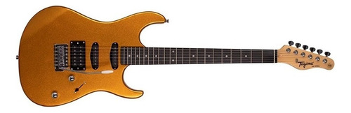 Guitarra elétrica Tagima TW Series TG-510 de  tília metallic gold yellow com diapasão de madeira técnica