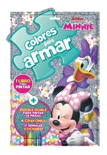 Kit Libro Colorear + Puzzle Doble 24 Piezas Vertice