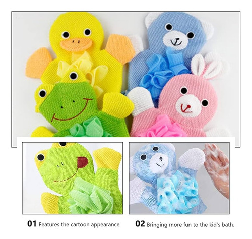 Guante Esponja Titere De Patito Para Ducha Niños Divertido