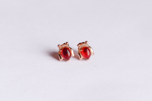 Aretes Escarabajo Rojo