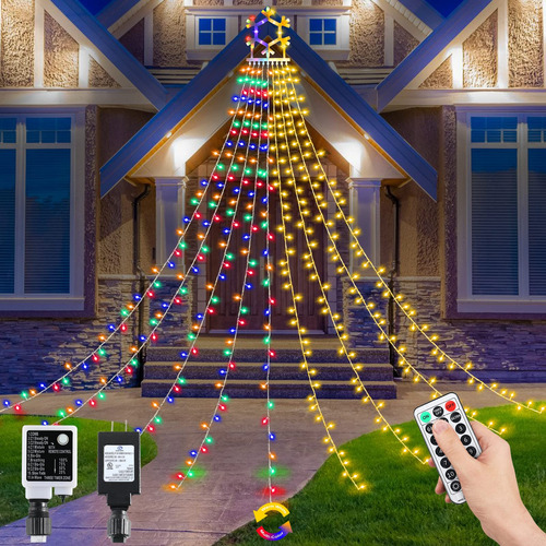 Tiras De Luces Led De Navidad Con Copo De Nieve Con Control