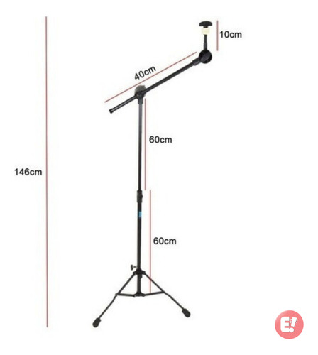 Estante De Prato Girafa Metal Pedestal Preto Ask B12g