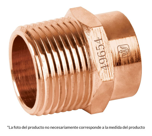 Conector Cobre Rosca Exterior 1-1/2' 48896 2 Pz