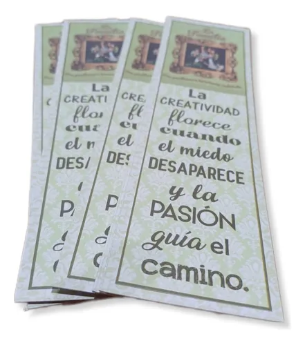 Marcalibros Personalizados Con Frases X 5 Unidades