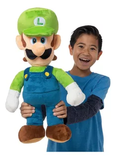 Super Mario Nintendo Peluche Jumbo De 53 Cms Personaje Luigi