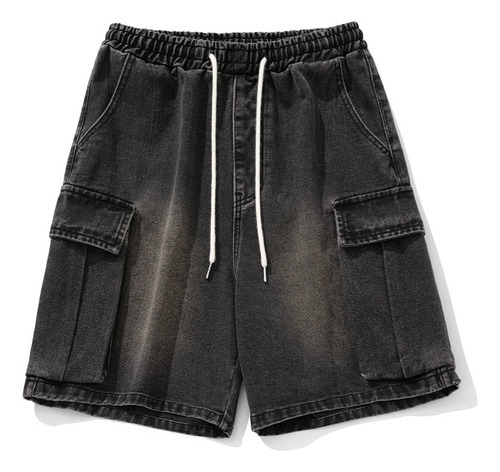 Pantalones Cortos De Mezclilla Elásticos Para Hombre