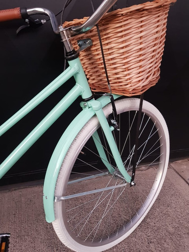Imagen 5 de 10 de Bicicleta Con Porta Paseo Rodado 26 Dama Mujer Retro