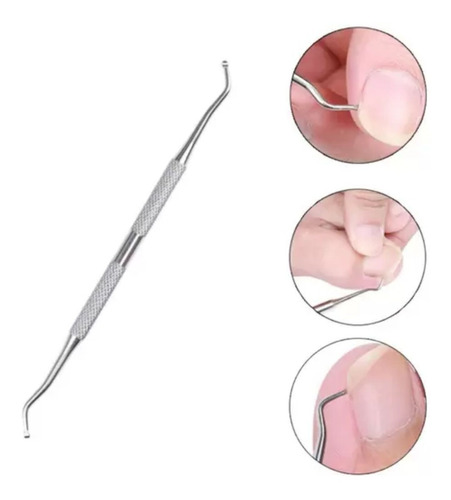 Imagem 6 de 10 de Kit Desencravador De Unhas Espátula Palito Raspador Mão Pé