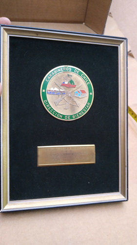 Placa Antigua Carabineros Bienestar (Usado)
