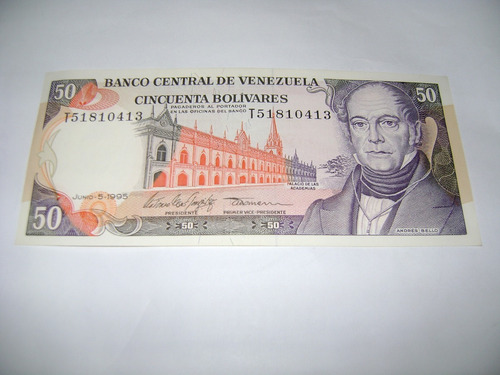 Billetes Antiguos Venezolanos 50 Bolívares De 1995