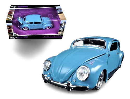 Volkswagen Bettle 1958 Bug Blue Tuning - Maisto Design 1/24