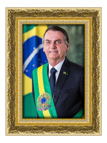Quadro Decorativo Bolsonaro Presidente 2 Unidades 60x45cm