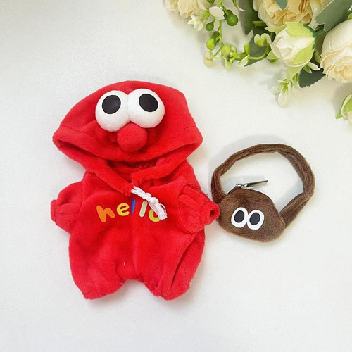 Ropa De Muñeca De Peluche De 15 Cm Y 17 Cm, Ropa De Rojo