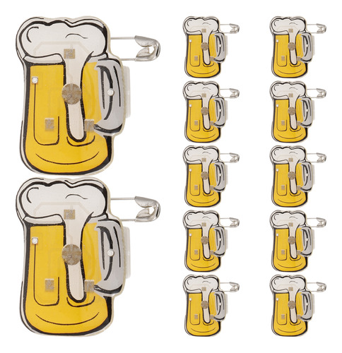 Broche Led Parpadeante Para Jarras De Cerveza, 12 Unidades,