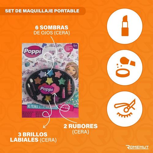 Imagen 7 de 7 de Mi Juego De Maquillaje Set De Belleza De Juguete Para Nenas