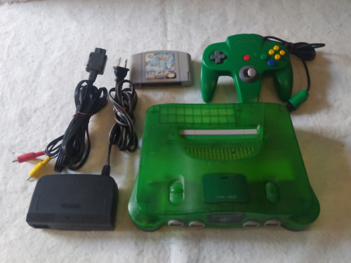 Nintendo 64 Verde + 1 Cartucho Original Con Detalles Leer De
