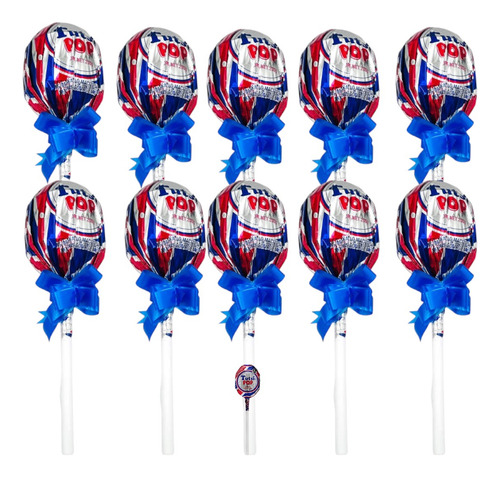 Paleta Tutsi Pop Gigante 3 Con 10 Pz C/u Cereza Goma Mascar