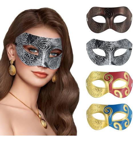 4 Mascaras Mascaras Para Hombres Mascaras Venecianas Mardi G