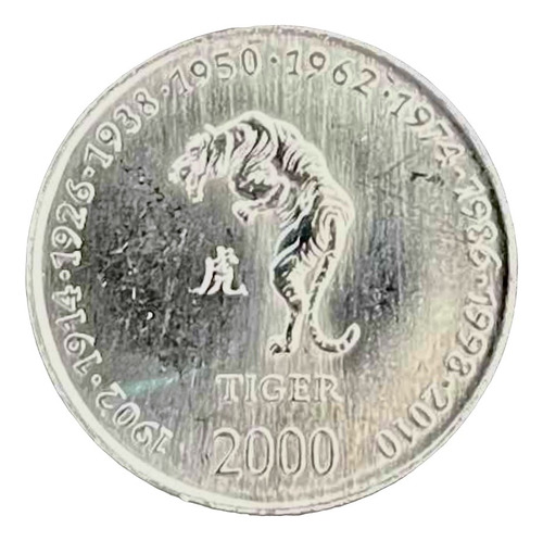 Somalia - 10 Shillings - Año 2000 - Km #92 - Tigre