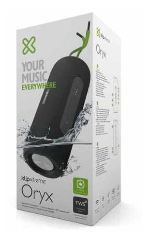 Parlante Portátil Klip Xtreme Oryx Bluetooth Ipx7 Negro/gris