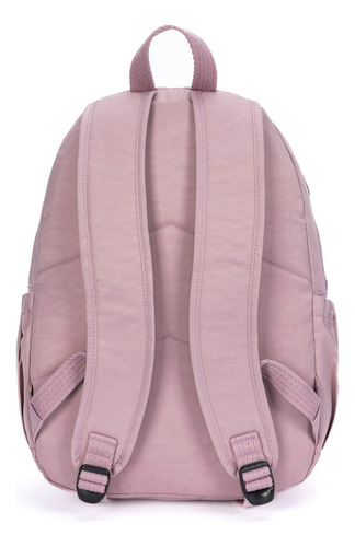 Mochila Feminina Reforçada Faculdade Escolar Notebook Grande Cor Rosa-claro Desenho Do Tecido Lisa