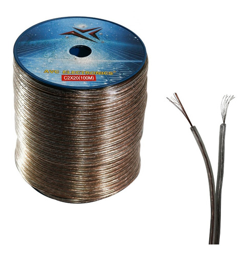 Cable Cristal Oxigenado Avc C2x20 Gris - Dorado 100 Mts 