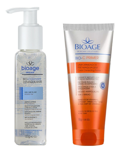 Primer Com Vitamina C + Demaquilante Facial - Bioage