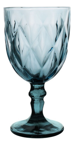Copa Labrada Champagne Vidrio Flauta Cristal 170ml Vittori Color Azul Cobalto/24 Piezas
